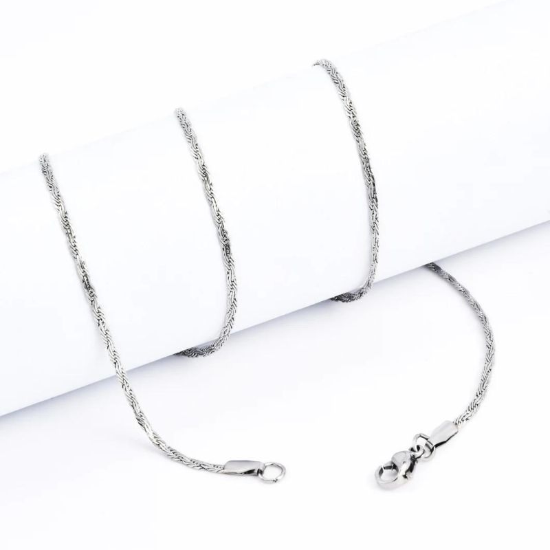 Fashion Accessories 18K Gold Plated Rope Chain Jewelry for Craft Gift Deocration Design Necklaces