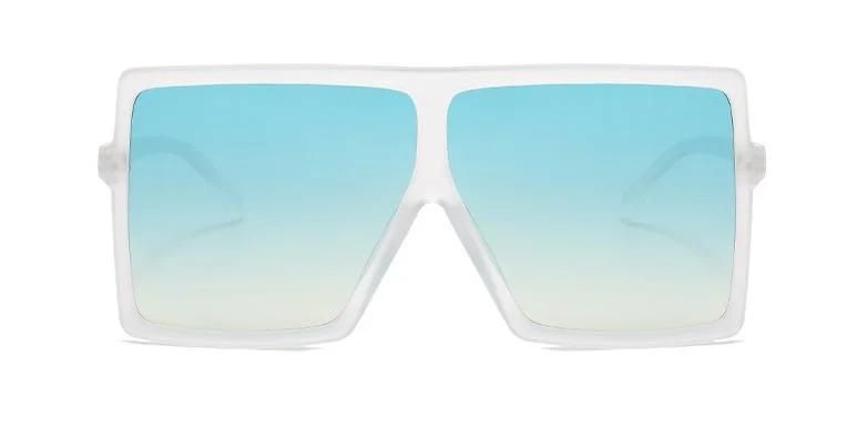 Brand Designer Plastic Big Square Frame Oversized Colorful Custom Fashion Trendy Women Men Sun Glasses Shades Sunglasses 2021