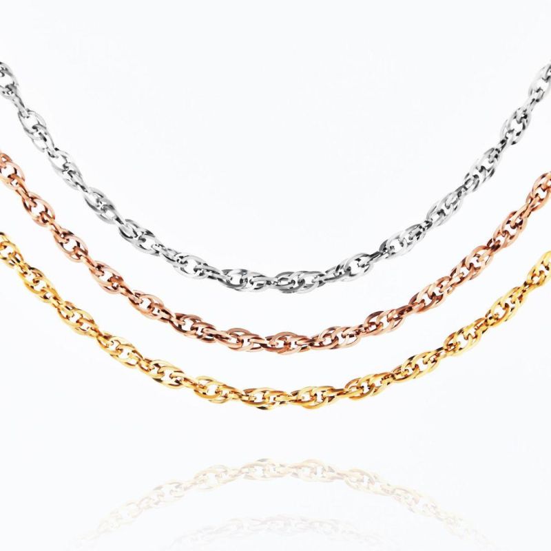Wholesale Gift Fashion Accessories Jewelry Stainless Steel Necklace Anklet Bracelet Gold Plated