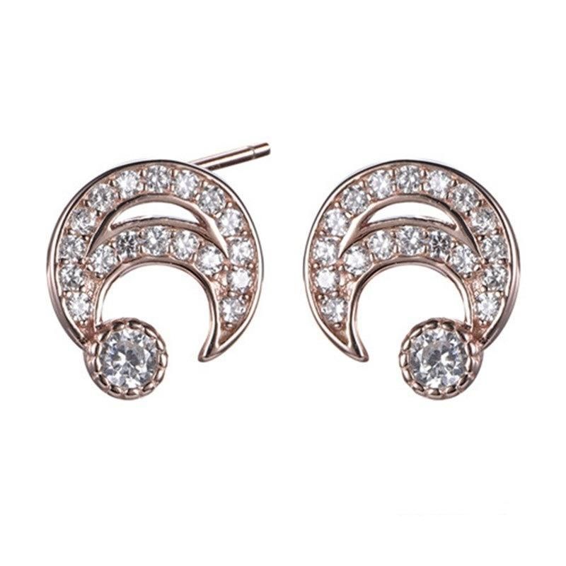 Korean Fashion Jewelry Letter C Silver Earring for Women