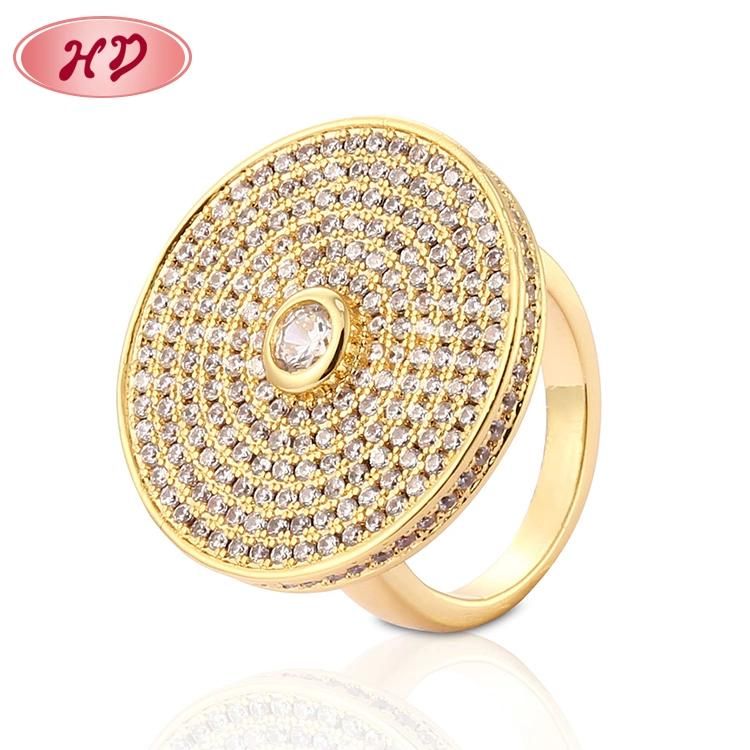 18K Gold Plated Silver Stainless Steel Fashion Women Engagement Finger Wedding Rings Jewelry Design