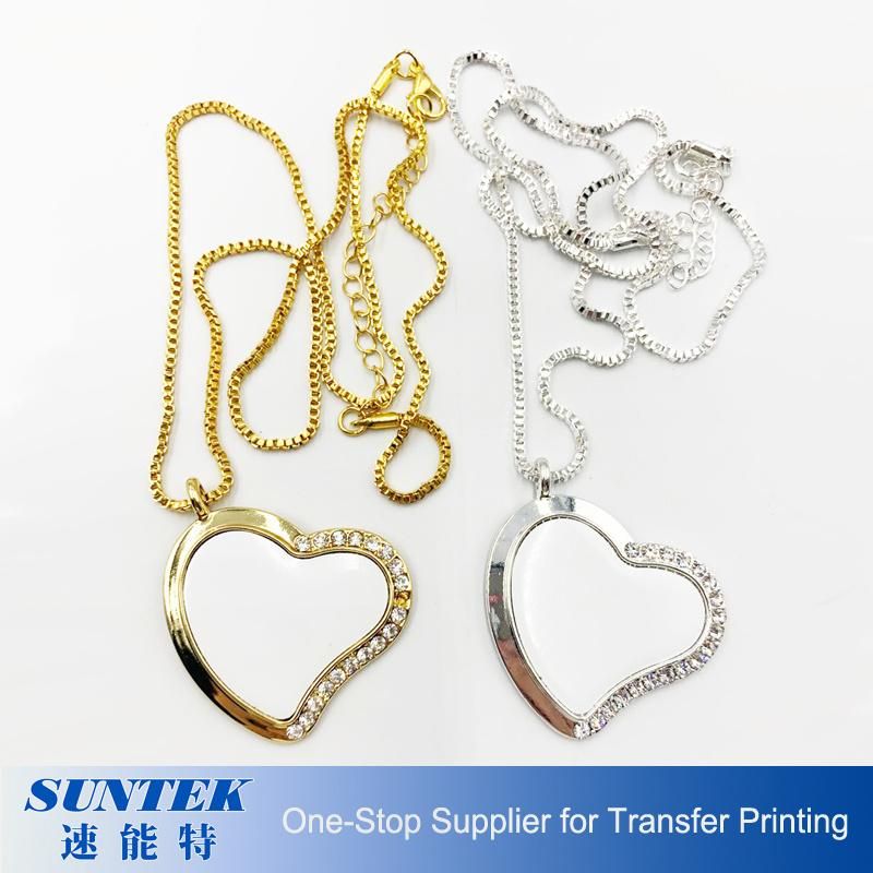 Sublimation Metal Jewelry Rhombic Necklace