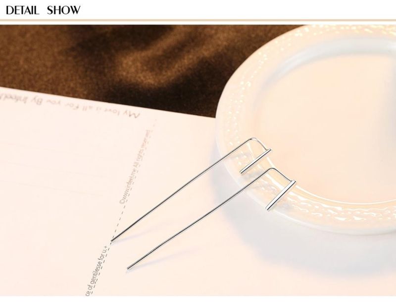 Costume Imitation Sliver Fashion Jewelry Line Earring for Lady
