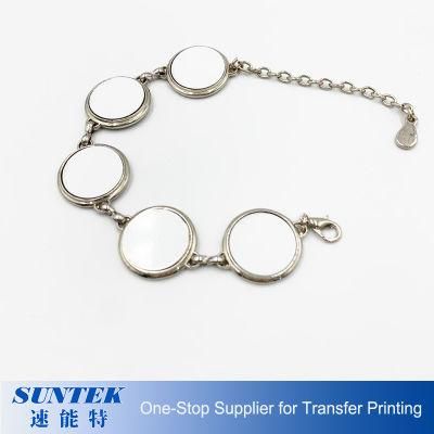 Five Circles Shape Sublimation Blank Metal Jewelry Bracelet