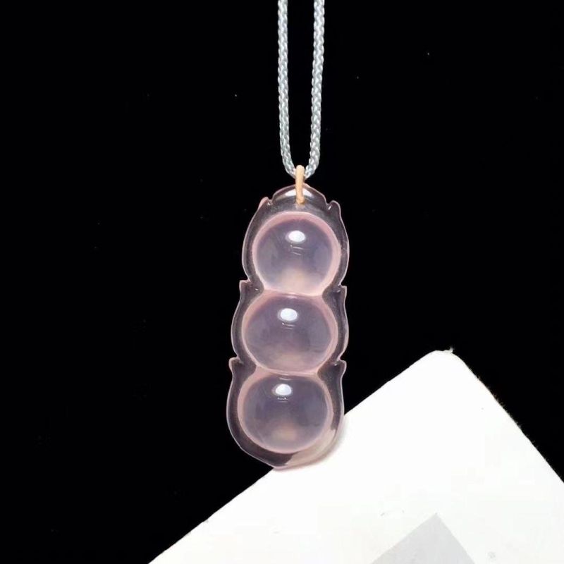 High Quality Green Bean Rose Quartz Necklace China Donghai Crystal