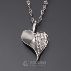 Plain Heart Silver Pendant Jewelry in Fashion