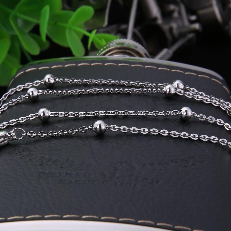 316L Stainless Steel Necklace Flat Cable Chain with Ball