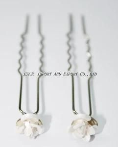 2012 Global New Fashion Hot Alloy Jewelry Set/ Beautiful Peachblossom Flower Clip Hairpin (JSY-J0068)