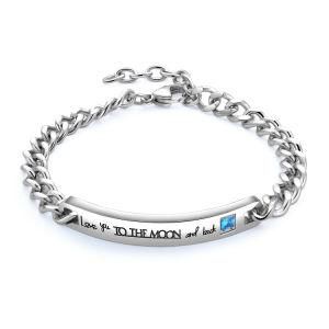 Fashion Love Custom Adjustable Stainless Steel &#160; Couple Bracelet