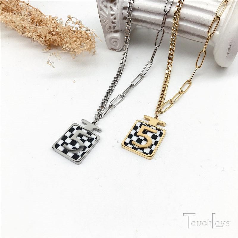 Manufacturer Customized Fashion Jewelry 2022 New Korean Stainless Steel Jewelry Bijoux En Aci Inoxyd Digital Necklace Wholesale