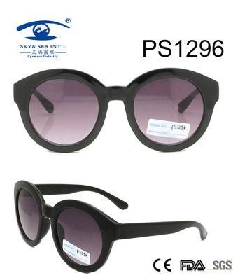 Black Frame Round Kid Plastic Sunglasses (PS1296)