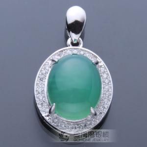 Genuine Jade Fashion 925 Sterling Silver Pendants