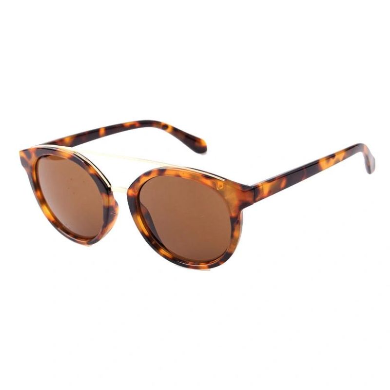 2018 Hot Selling Tortoise Sunglasses with Metal Decoration