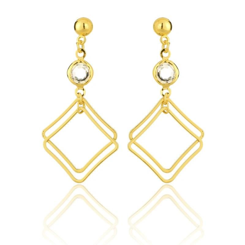 Geometric Rhombus Female Long Fashion Simple Earrings