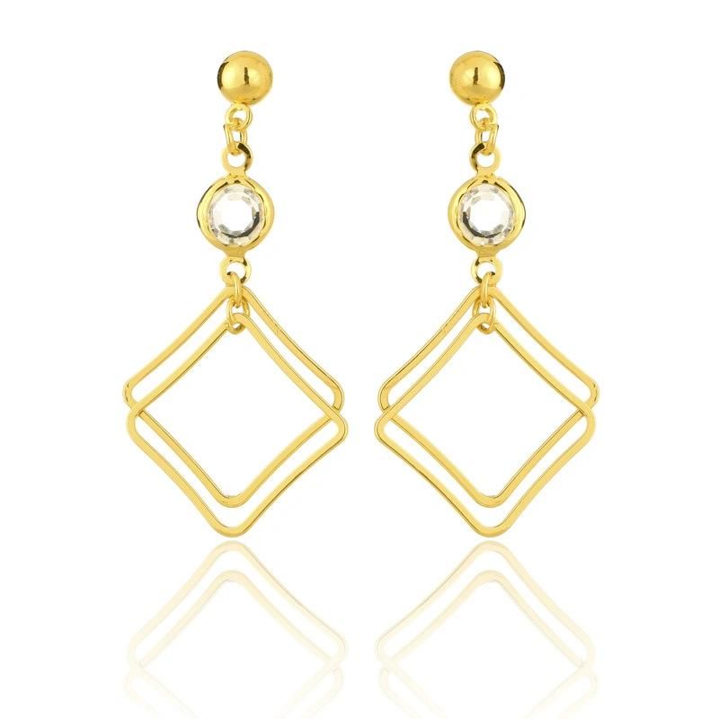 Geometric Rhombus Female Long Fashion Simple Earrings