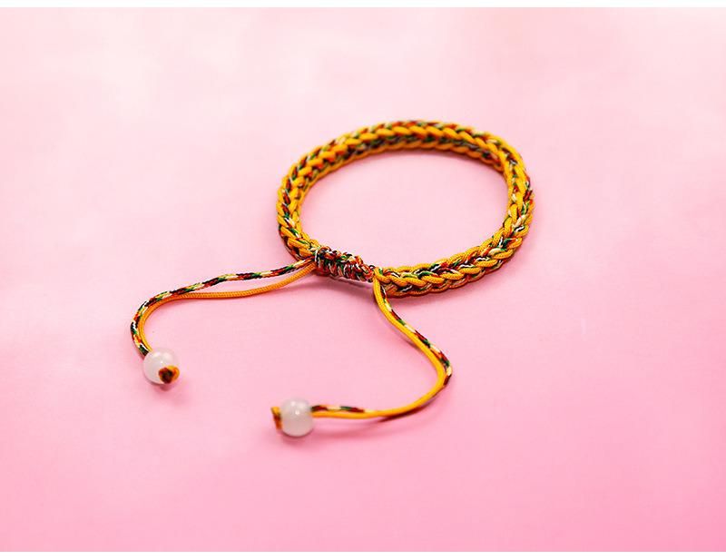 2022 Chinese New Year Red String Rope Lucky Strap Friendship Handmade Bracelet Tiger Charm Bracelet Adjustable Braided Rope Bracelet