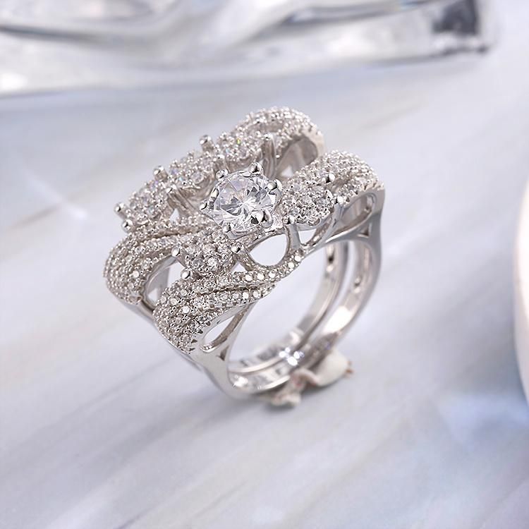 925 Silver New Style Fashion Accessories Factory Wholesale Fashion Jewelry Moissanite Cubic Zirconia Hip Hop Beauty Ring