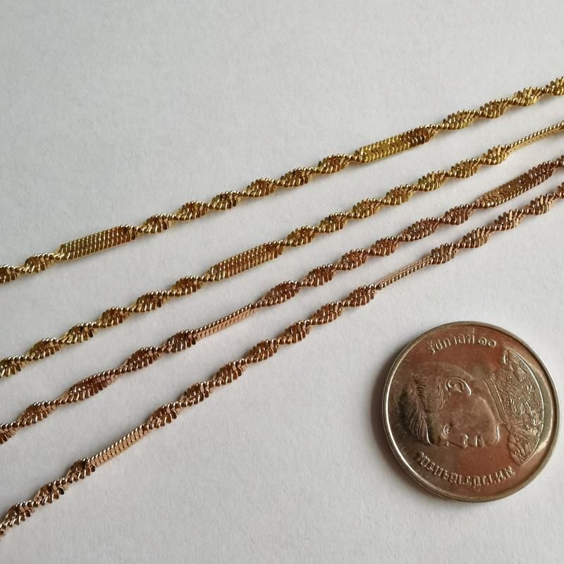 Popular Necklace for Jewelry Design Push Twisted Embossed Bulk Chain