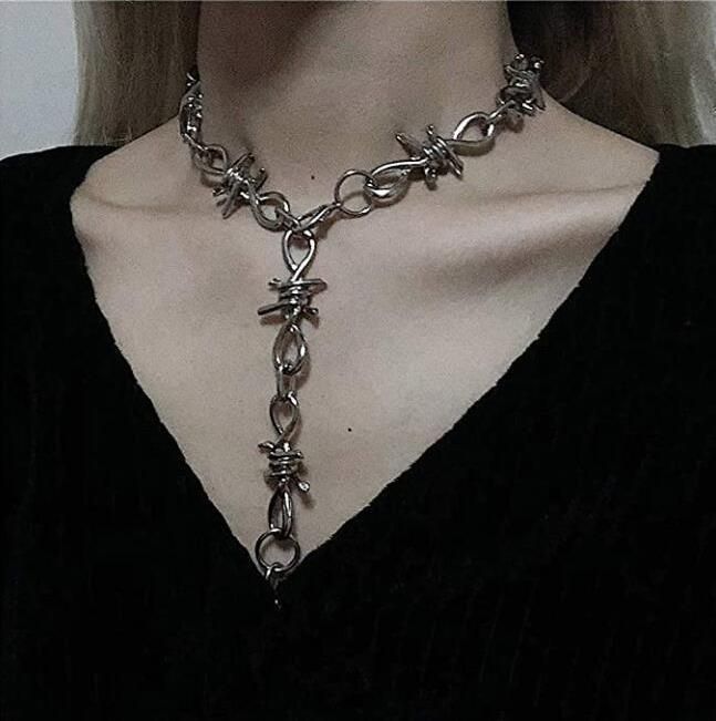 New Personalized Hip Hop Cool Style Burr Thorn Necklace Set