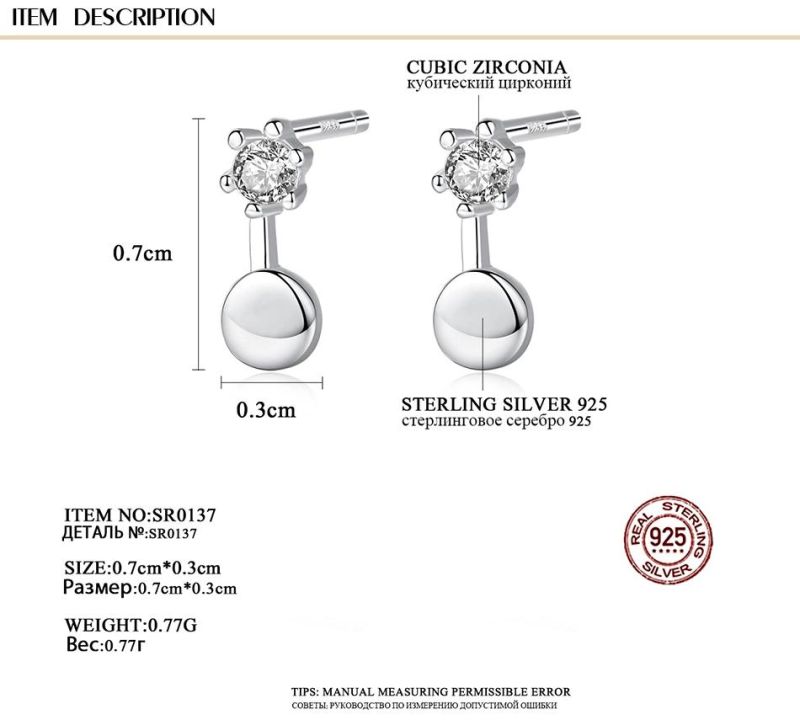 Fashionable Cross-Border Snowflake Connection Round Female Ear Studs