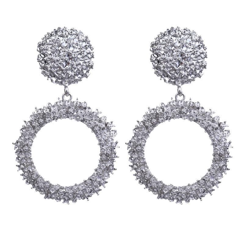 Fashion Vintage Women Vintage Big Round Hanging Earrings Jewelry Gift