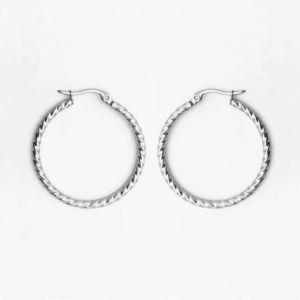 Yongjing Jewelry Stainless Steel Fashion Hoop Earrings (YJ-E0047)
