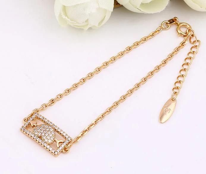 Factory Direct Sale 18K Gold Color Ladies Hand Bracelet Design