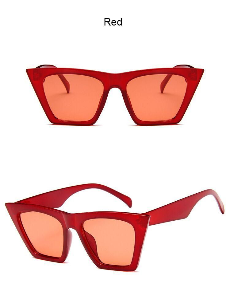 Oversized Square Cateye Polarized Sunglasses