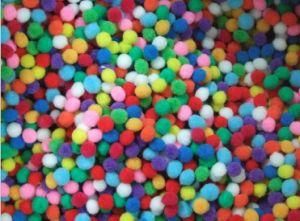 Polyester Acrylic Woolen Yarn Glitter POM POM Fashion Accessory Parts0.5mm0.8mm1cm1.5cm2cm3cm5cm