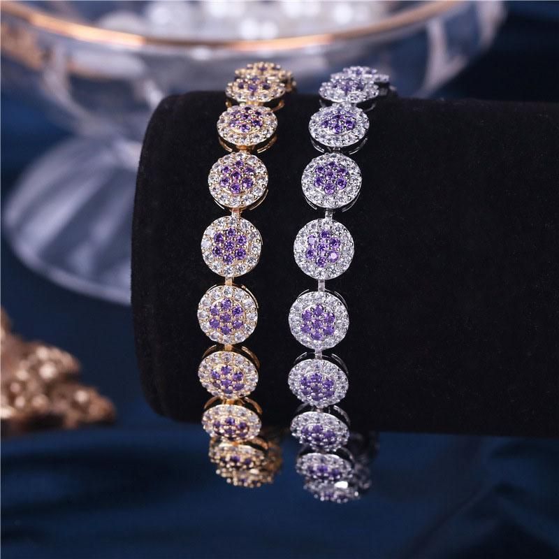 Fashion Fresh Simple Brass Zircon Colorful Bracelrt Jewelry