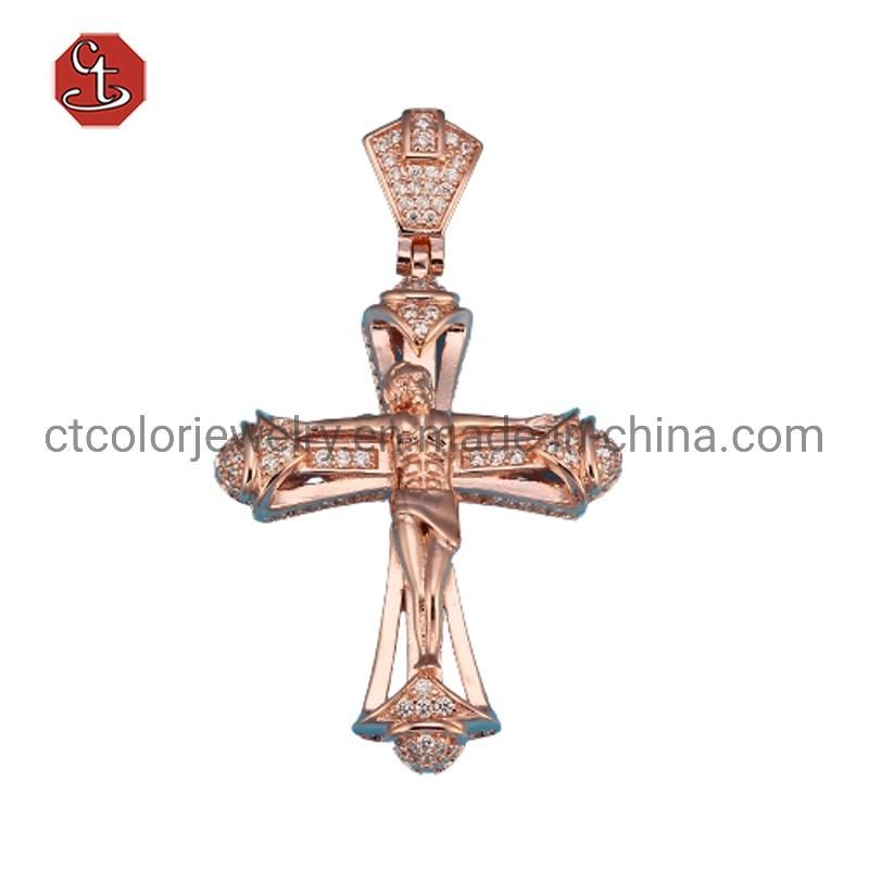 Iced Out Jesus Cross Pendant Custom Jewelry For Men Gift Christian Religious Jewelry
