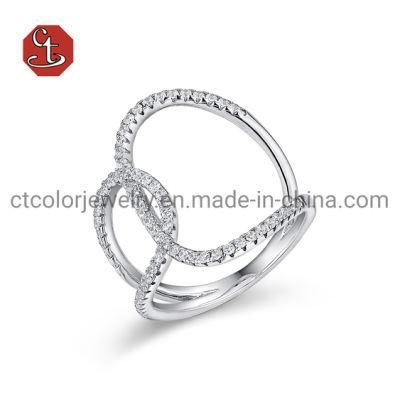 Fashion Jewerly 925 Sterling Silver Euorpe CZ Rings Jewellery for Womend and Men