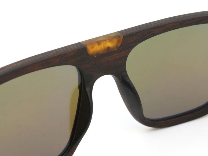 2020 Newest Unisex Zebra Ebony Wood High and Low Layer Wooden Sunglasses