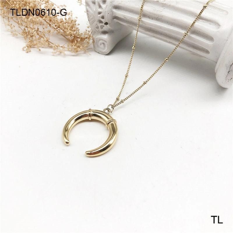 Manufacturer Custom High Quality Waterproof Fashion jewellery Gold Islamic Jewelry Moon Muslim Chain Necklace