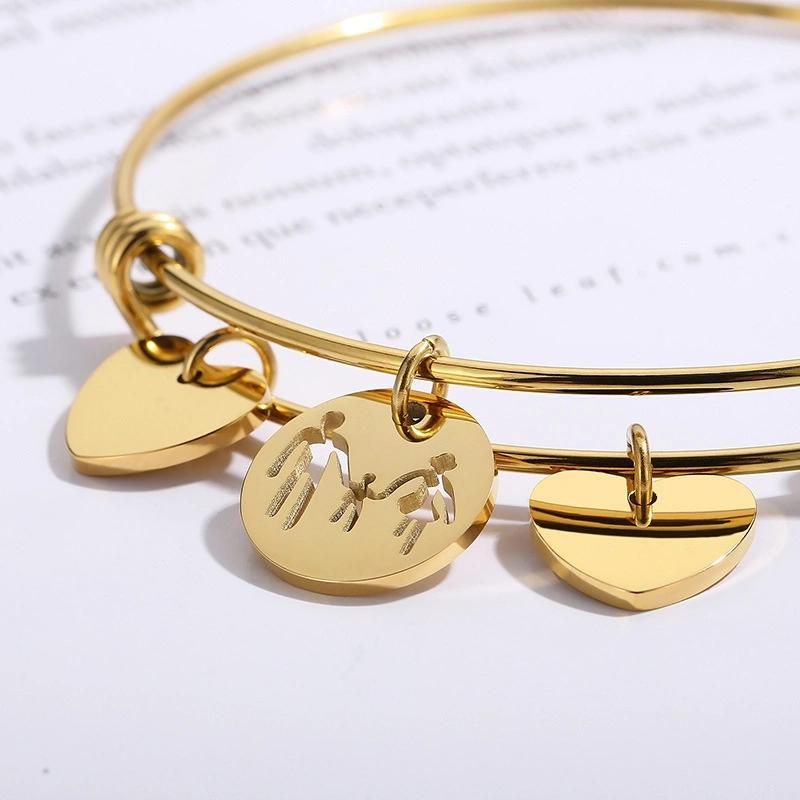 Manufacturer Custom 18K Gold Plated Stainless Steel Jewelry Wholesale Fashion Jewelry Bracelet Stainless Steel