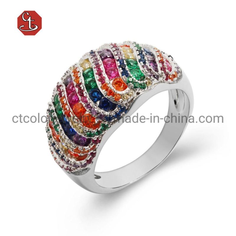 Fashion designer jewellery online jewelry 925 silver Enamel color Ring