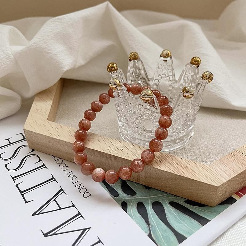 Fashion Jewelry Golden Sunstone Natural Crystal Bracelets