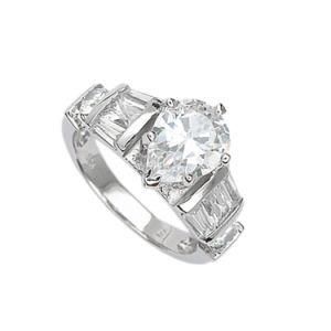925 Silver Filled Topaz Wedding Ring Christmas Gift