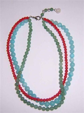 Semi Precious Stone Crystal Beaded Fashion Necklace