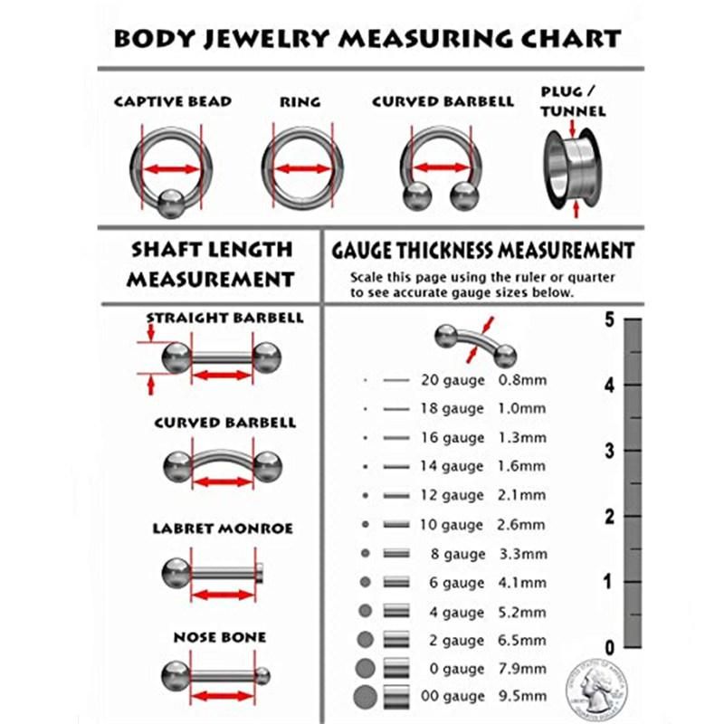 Titanium Body Jewelry Piercing Hoops 16 Gauge Size Captive Bead Body Piercing Rings