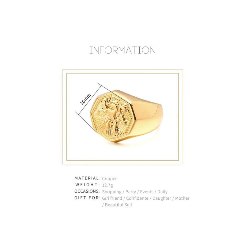 3D Effect Trendy 18K Pure Gold Rings for Women Engagement Ladies Finger Ring Jewelry Accessories