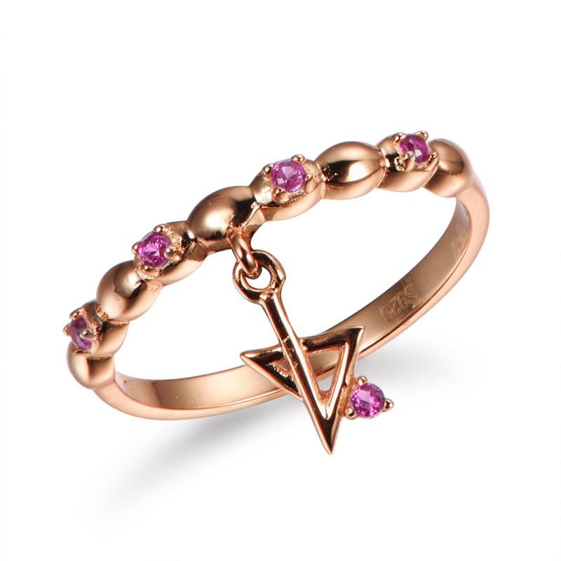 Fashion 925 Sterling Silver with CZ Star Charm Ring