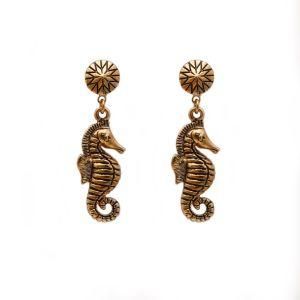 Fashion Jewelry Accessories Sea Horse Metal Women Earrings