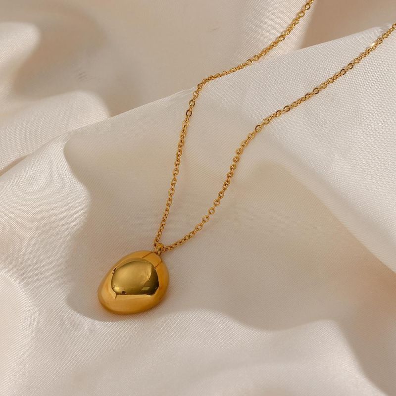 Manufacturer Custom Non Tarnish Fashion jewellery Necklace High Quality Waterproof Simple Style Jewelry Gold Pendant Necklace