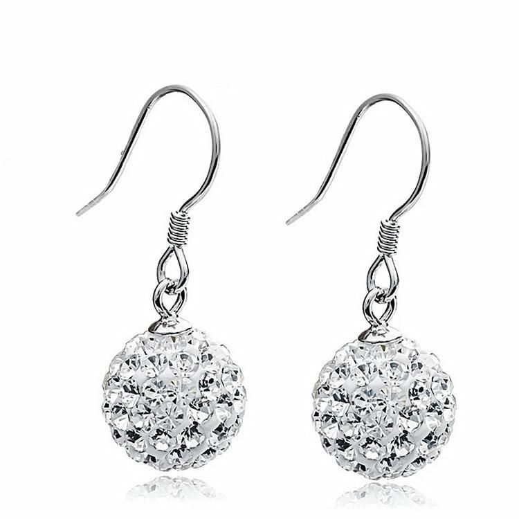 S925 Pure Silver Amethyst Earrings Crown Chrysanthemum Earrings Anti-Allergy Earrings