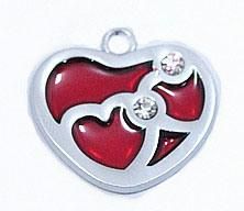 Heart Shaped Enamel Pendant (DE02-642)