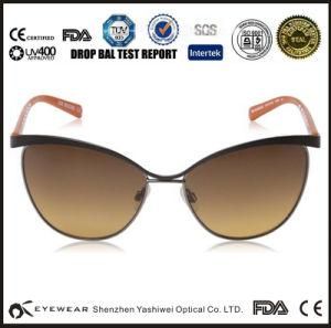 Cat Eye Style Semi-Rimless Sunglasses for Women