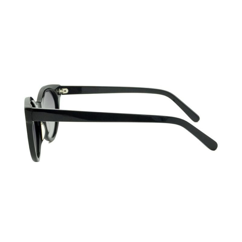 2017 Round Shape Fashion Acetate Sunglasses with Black Color