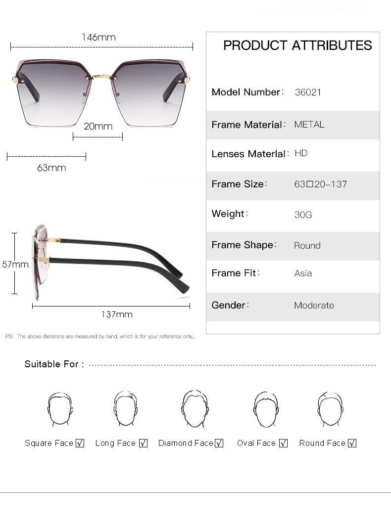 Square Designer Eyeglasses Frame Sunglasses