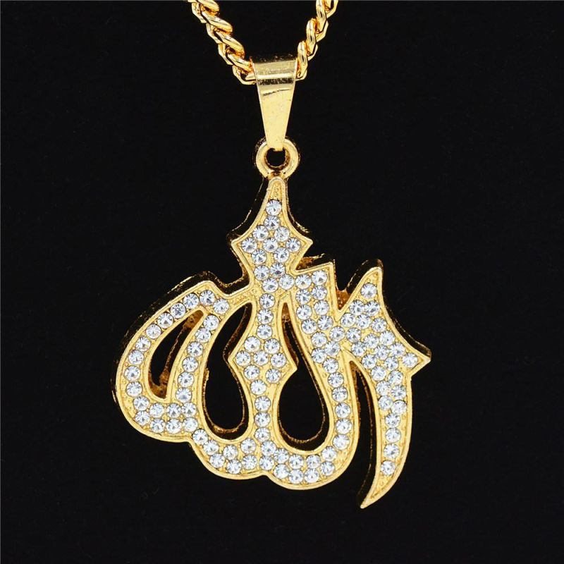 Fashion 18K Gold Plated Allah Symbol Necklace